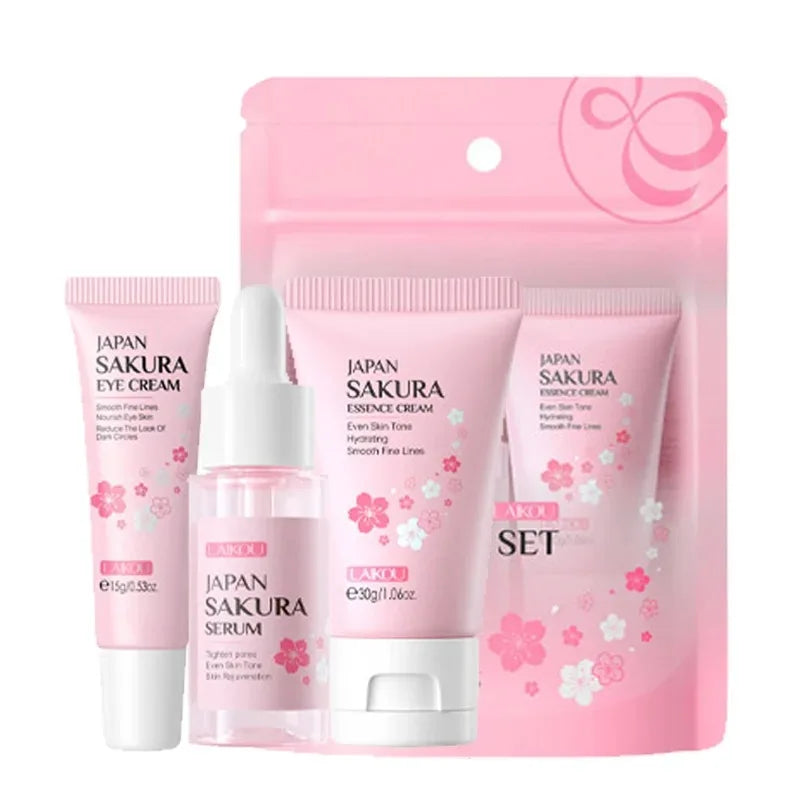 Glow Skincare Set (Serum, Eye & Face Cream) by LAIKOU
