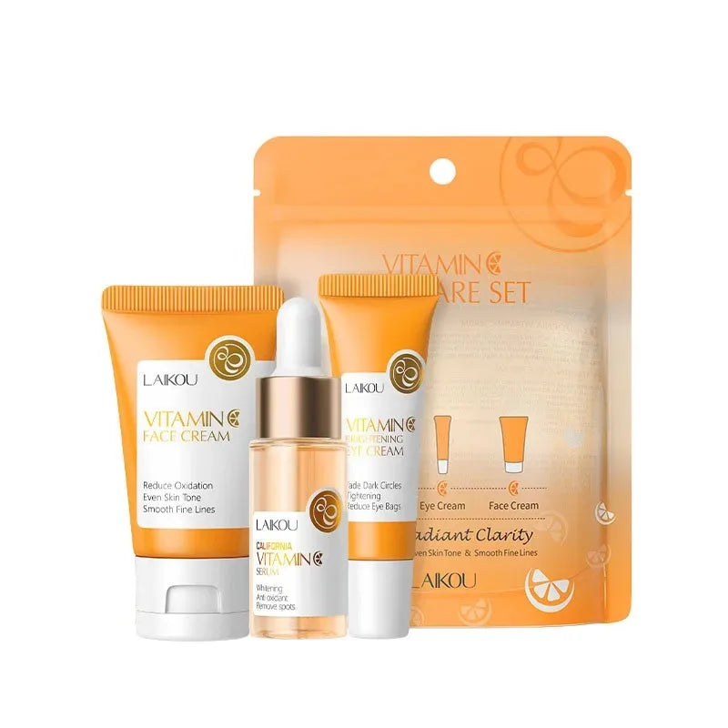 Glow Skincare Set (Serum, Eye & Face Cream) by LAIKOU